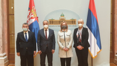 29 January 2021 Head of PFG with Iraq Samira Cosovic with the Chargé d'Affaires of the Iraqi Embassy in the Republic of Serbia Mr. Haider Rashid Swadi